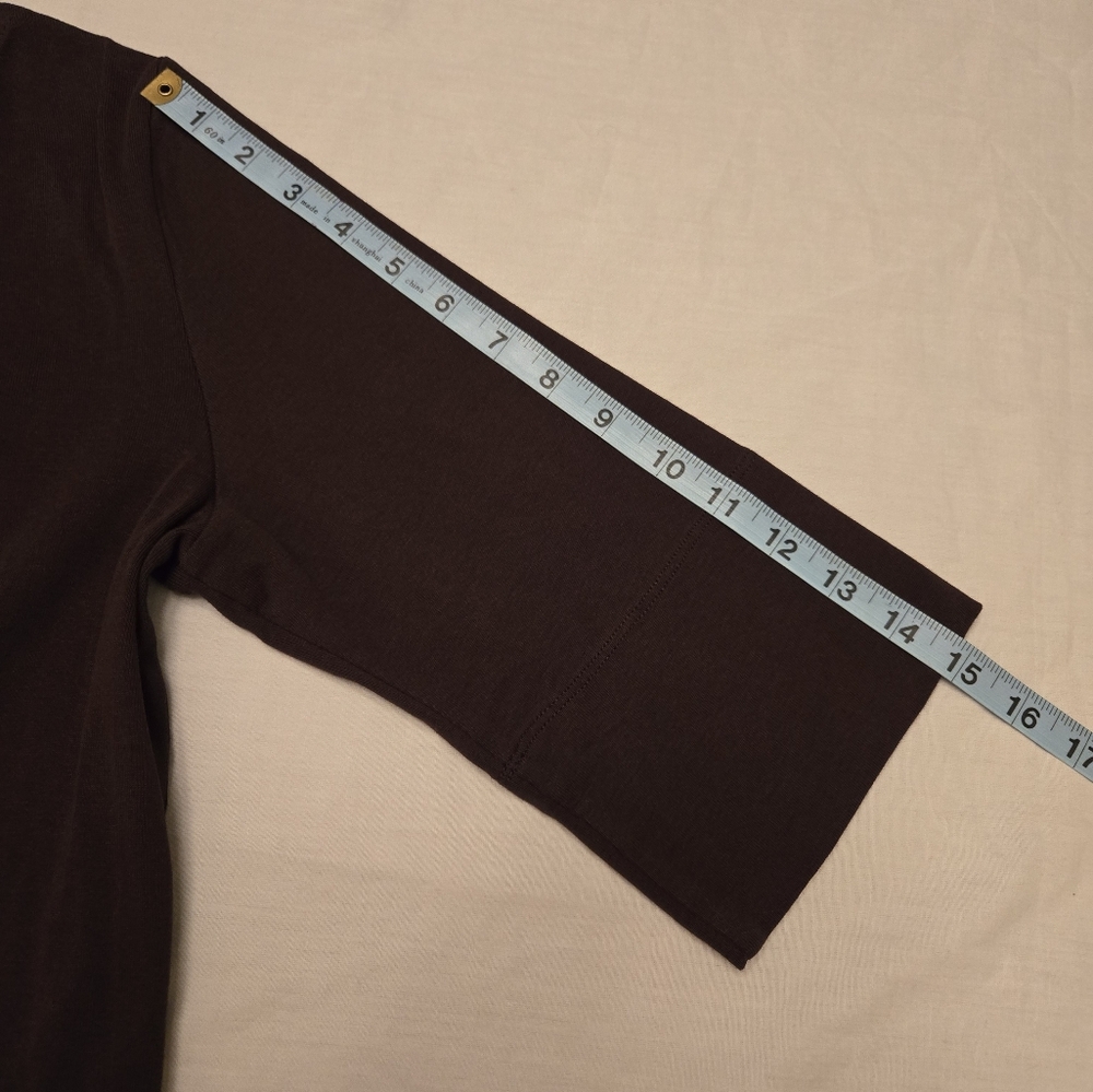 Brown 3/4 Sleeve Top - Picture 7 of 7